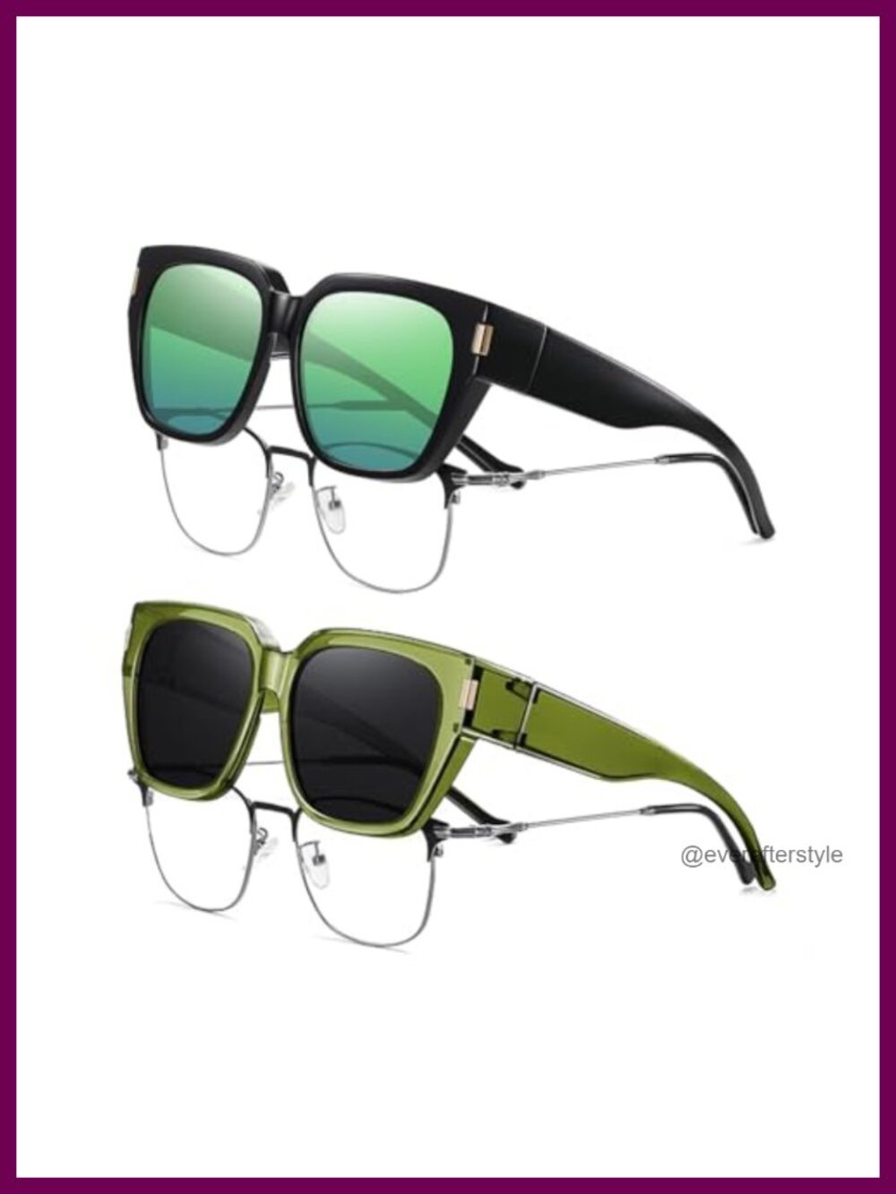 Polarized Fit Over Glasses Sunglasses Square Wrap Around UV Protection